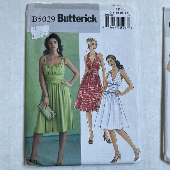Lot of 4 Womens Dress Sewing Patterns Butterick Y2K Formal Babydoll - Picture 6 of 6